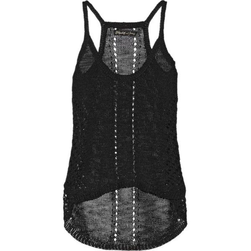 Elizabeth and James Black Knit Tank Top Size Small